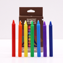 Load image into Gallery viewer, Seven Chakra Manifest Candles (set of 7)