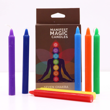 Load image into Gallery viewer, Seven Chakra Manifest Candles (set of 7)