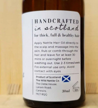 Load image into Gallery viewer, The Wild Nettle Co Nettle Hair Growth Oil 50ml Dropper Bottle