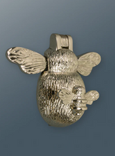 Load image into Gallery viewer, Brass Bee and Mini Bee Door Knocker - Nickel Finish