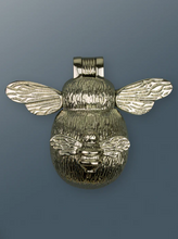 Load image into Gallery viewer, Brass Bee and Mini Bee Door Knocker - Nickel Finish