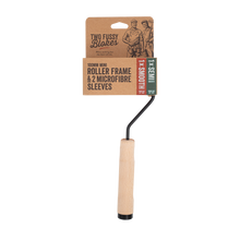 Load image into Gallery viewer, Two Fussy Blokes 100mm/4' Mini Roller Handle with a 5mm (Smooth) and 10mm (Semi Smooth) Roller