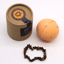 Load image into Gallery viewer, Tiger Eye Gem Bracelet Bath Bomb
