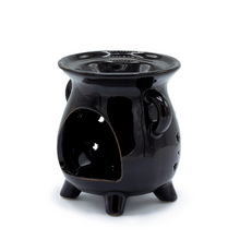 Load image into Gallery viewer, Cauldron Oil Burner - Moon Phase - Black
