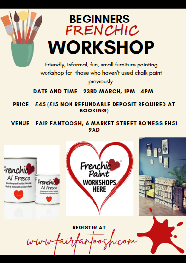 Frenchic Workshop for Beginners - Sunday 23 March, 1pm - 4pm