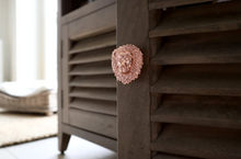 Load image into Gallery viewer, Brass Lion Drawer Knob - Rose Gold Finish
