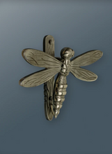 Load image into Gallery viewer, Brass Dragonfly Door Knocker - Pewter Finish
