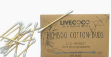 Load image into Gallery viewer, LiveCoco Bamboo Cotton Buds - 100 Buds
