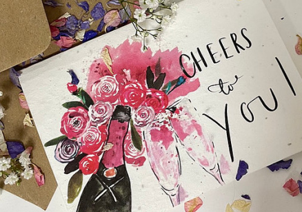 'Cheers To You' Plantable Greeting Card