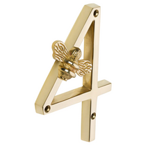 Load image into Gallery viewer, Brass Bee Premium House/Door Numbers with Bee in Brass Finish 0-9
