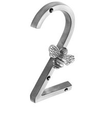 Load image into Gallery viewer, Brass bee Premium House/Door Numbers with Bee in Pewter Finish 0-9
