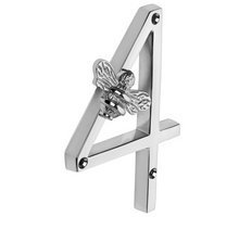 Load image into Gallery viewer, Brass bee Premium House/Door Numbers with Bee in Nickel Finish 0-9
