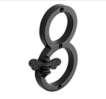 Load image into Gallery viewer, Brass Bee Premium House/Door Numbers with Bee in Black Finish 0-9
