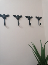 Load image into Gallery viewer, Brass bee Coat Hook - Black Finish
