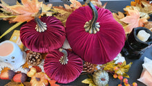 Load image into Gallery viewer, Handmade Medium Velvet Pumpkins
