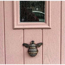 Load image into Gallery viewer, Brass Bumble Bee Door Knocker - Heritage Brass Finish
