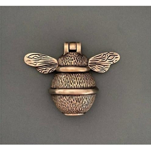 Brass Bumble Bee Door Knocker - Pewter Finish