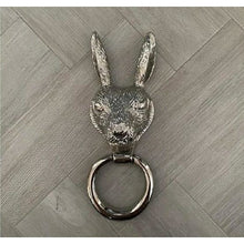 Load image into Gallery viewer, Brass Hare Door Knocker - Nickel Finish
