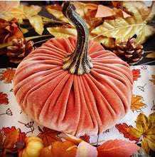 Load image into Gallery viewer, Handmade Medium Velvet Pumpkins
