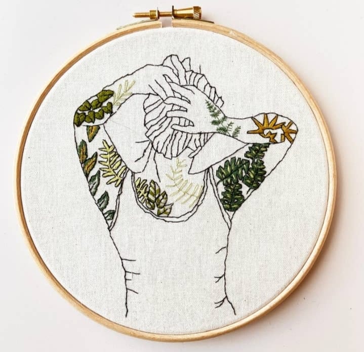 Botanical Tattoos Modern Embroidery Kit