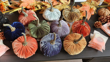 Load image into Gallery viewer, Handmade Small Velvet Pumpkins
